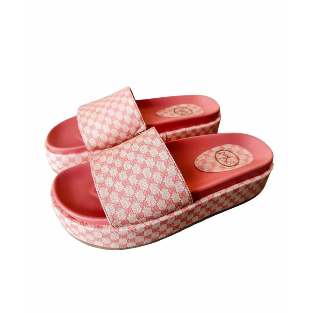 NEW MAKERS women's tila flatform slide sandal in pink